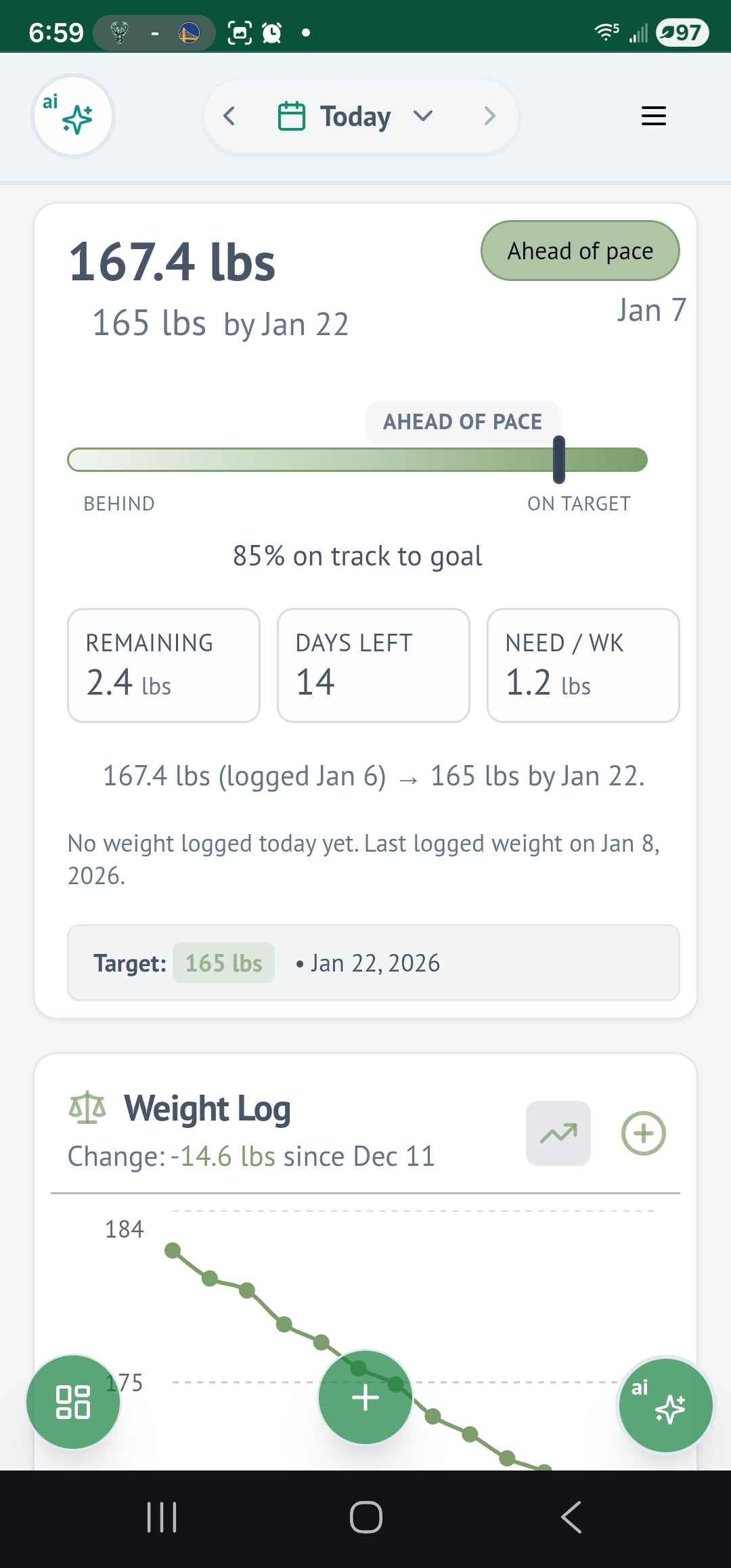 Vital Log AI diet tracking preview